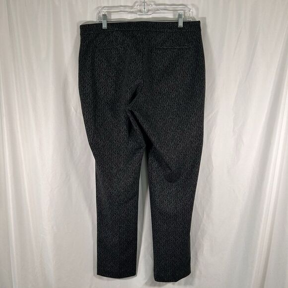 Vince Camuto Dress Pants Women's 12 Grey Black Pockets Mid Rise Button Zip Hook - Picture 5 of 9
